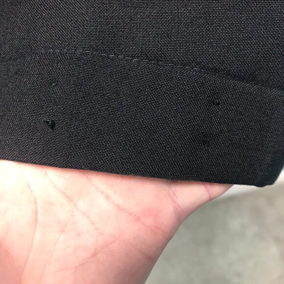 Black Adjustable Tuxedo Pants with Satin Trim; Sample, EUC, Wedding Mason Prom - Picture 10 of 10